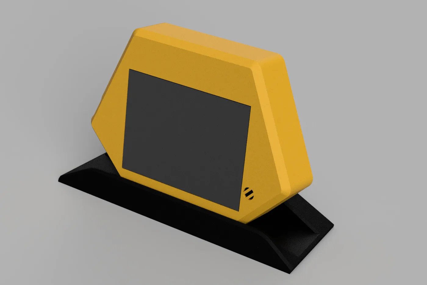 Render of Nimbus Light in its printed case on the desk stand